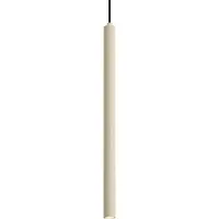 QAZQA Modern pendellampa beige med integrerad takplatta - Chuba