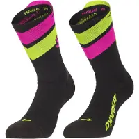 Dynafit - Trail running kläder - Ultra Crew Socks Black Out Ultra Yellow för Unisex - Storlek 43-46 - Gul