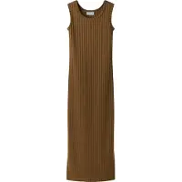 Name it Klänning - Maxi - Slim - Bred Rib - NkfJenna - Sepia - - 7 år (122) - Klänning