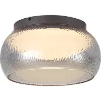 QAZQA Art Deco taklampa Gunmetal med rökglas inkl. 3-stegs dimbar LED - Thimble