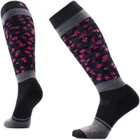Smartwool - Skidstrumpor dam - W Snowboard Targeted Cushion Wild Blossom OTC Socks Black för UnisexUll - Storlek 34-37 - Svart