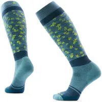 Smartwool - Skidstrumpor dam - W Snowboard Targeted Cushion Wild Blossom OTC Socks Dusty Teal för UnisexUll - Storlek 34-37 - Blå