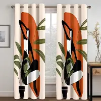 Yiran Furniture Konst Abstrakt Färgstark Morandi Konstverk Barn Fönstergardiner Persienner För Vardagsrum Sovrum Badrum Kök Dörr Heminredning 2 st W60X150H(cm)x2Pcs&Hook