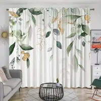 Yiran Furniture 2 st Digitaltryckta Gardiner Gröna Blommor Gröna Blad Lantlig Stil Gardiner För Vardagsrum Kök Badrum Korridorer 100W130H(CM)40x51in&rod pocket