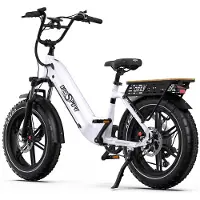 ONESPORT OT08 Elcykel 20 500W Motor Dubbla Skivbromsar Shimano 7-växlad LCD-display Terrängcykel vit
