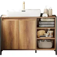 SoBuy Handfatsskåp Ljusbrun 90x30x60 cm
