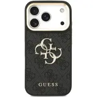 GUESS 4G Big 4G Classic Logo-fodral för iPhone 17 Pro Max / 18 Pro Max – svart och guld