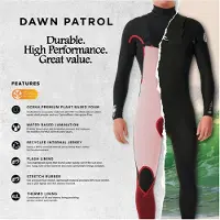 Rip Curl Dawn Patrol 5/3 Mm Långärmad Våtdräkt I Neopren Med Dragkedja På Ryggen