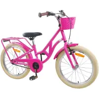vidaXL Barncykel 20 Tum för 6-11 år gamla Mörkrosa