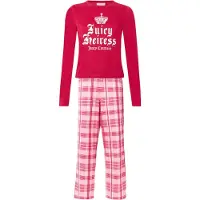 Juicy Couture Pyjamas 'HEIRESS' rosé / knallröd / vit