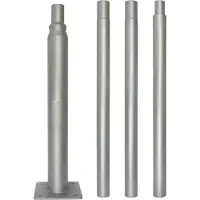 LED line Belysningsstolpe, prefabricerad, 4 m, grå