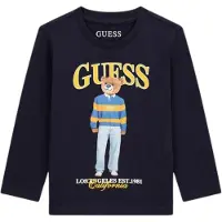 GUESS T-shirt 'LS T-SHIRT T-SHIRT' mörkblå