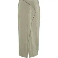 Calvin Klein Draped Plissé Midi Skirt