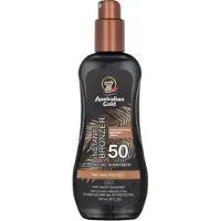 Australian Gold Spray Gel Solskydd SPF 50 med omedelbar bronzer, 237 ml - fuktgivande bredspektrum, vattenresistent