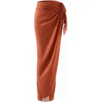 Emilie collection Strandhandduk 'Pareo sarong viscose' rostbrun