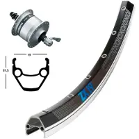 Exal Zx19 Qr Dynamo Shimano Dh3n30 Framhjul
