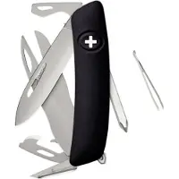 Swiza D08 R AM, KNR.0126.1010, Black, Swiss pocket knife, 8 tools