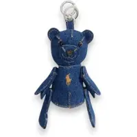 Ralph Lauren för kvinnor. 427P14990001 Denimberlock "Polo Bear" i blått för väska (OSFA), Casual, Bomull
