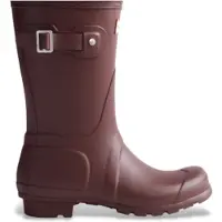 Hunter för kvinnor. WFS1000RMA Regnstövlar Original Short vinröd (37), Karta, Ingen, Casual, Granat, PVC, Bordeaux