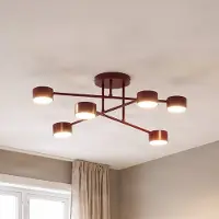 Emibig Taklampa HALO LIGHTING, dimbar, Röd, Vardagsrum / matsal, Metall, Modern, Taklampa