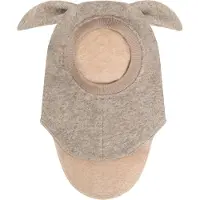Huttelihut Balaklava - Ull - Dubbel - Camel Melerad - - 4-6 år (104-116) - Balaklava - Dubbel