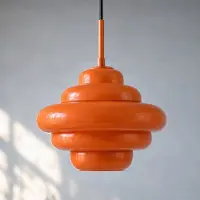 LUCANDE Taklampa , Leilani, dimbara, Orange, Vardagsrum, Glas, Design