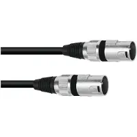 Omnitronic 3022075A, XLR (3-stift), Hanstik, XLR (3-stift), Hanstik, 0,2 m, Svart