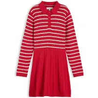 Tommy Hilfiger Cable Knit Polo Jumper Dress