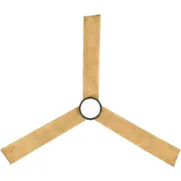 Beacon takfläkt med belysning Climate IV nickel/teak, tystgående IV, dimbar, Ljust trä, Vardagsrum / matsal, Syntetmaterial, Modern