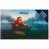Apaja Adventskalender för fiskare / Fiskekalender med 24 luckor / Julkalender med fisketillbehör