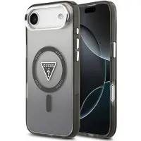 GUESS IML-fodral med gradientmönster, triangel-logotyp och MagSafe för iPhone Air – svart