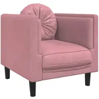 vidaXL Fåtölj med dyna rosa sammet