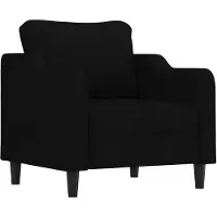vidaXL Fåtölj svart 60 cm tyg