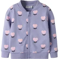 Name it Sweatjacka 'NMFOlinias' lila / rosa / vinröd