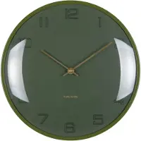 Karlsson väggklocka Fuerte Dome luxury green KA6084DG
