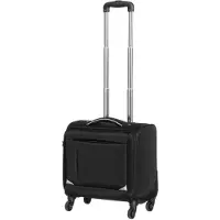 Acces Mjuk kabinväska 44×23×47 cm / resväska med 4 hjul, laptopfack och kombinationslås – Svart