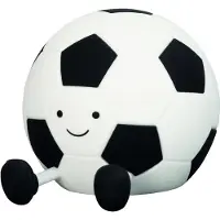 FISCHER&HONSEL GMBH LED-batterilampa Fotboll Kalle, vit-svart, längd 14 cm Fußball dimbar, Vitt / opal, Barnrum