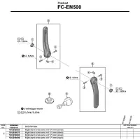 Shimano Fc-en500 Höger Vevarm