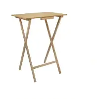 Wellhome Rektangulärt Sidobord Med Oljefinish 48x35x64 Cm