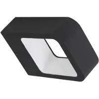 Heitronic LED utomhus vägglampa Juna, Svart, Aluminium / grå / zink, Modern, LED-vägglampa utomhus