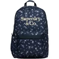 Superdry för kvinnor. W9110457A Ryggsäck Heritage AOP marinblå (OSFA), Casual, Polyester, Marino