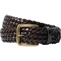 Hackett för män. HM4100081 Skärp i läder Plait brun (L), Casual, Klassisk, Hud