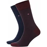 Tommy Hilfiger 2-pack Strumpor Birdseye Navy Bordeaux Blå Mörkblå Bourgogne Storlek