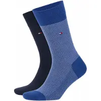 Tommy Hilfiger 2-pack Strumpor Birdseye 033 Blå Mörkblå Storlek