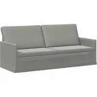 vidaXL 3-sitssoffa Ljusgrå 190 x 81 x 82 cm Sammet (V)