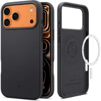 Spigen Silicone Fit (MagFit), Mobilskal, Apple, iPhone 17 Pro, 16 cm (6.3"), Svart