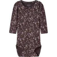 Name it Body l/ä - NbfOceana - Chocolate Plum - - 1 år (80) - Body L/Ä