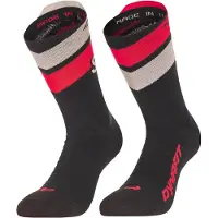 Dynafit - Trail running kläder - Ultra Crew Socks Black Out Ultra Coral för Unisex - Storlek 35-38 - Rosa