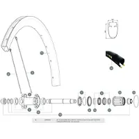 Mavic Cosmic Pro Carbon Sl Ust Bakre Högra Ekrar 12 Enheter