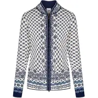 Dale of Norway Women's Solfrid Jacket Offwhite/Navy/Ice Blue